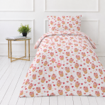Bērnu gultas veļas komplekts „Muffins“. Flaneļa gultas veļa, 100x140 cm, 140x200 cm, 150x200 cm, 160x200 cm. Balts gultas veļas komplekts ar rozā kēksiņiem un krāsainām sirsniņām Bērnu gultas veļas komplekts „Muffins“. Flaneļa gultas veļa, 100x140 cm, 140x200 cm, 150x200 cm, 160x200 cm. Balts gultas veļas komplekts ar rozā kēksiņiem un krāsainām sirsniņām