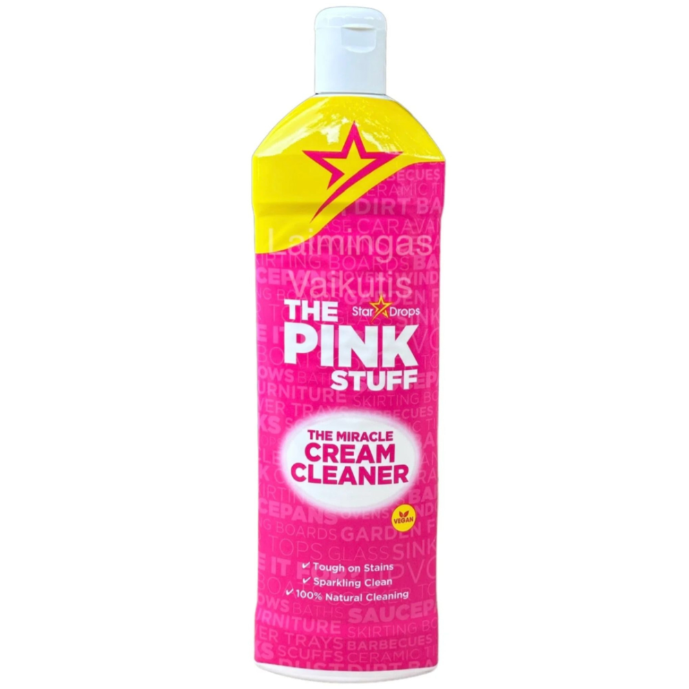 Attīrošs piens “Cream cleaner”. Krēmveida tīrīšanas līdzeklis, the pink stuff, nevainojamu virsmu tīrīšanai.