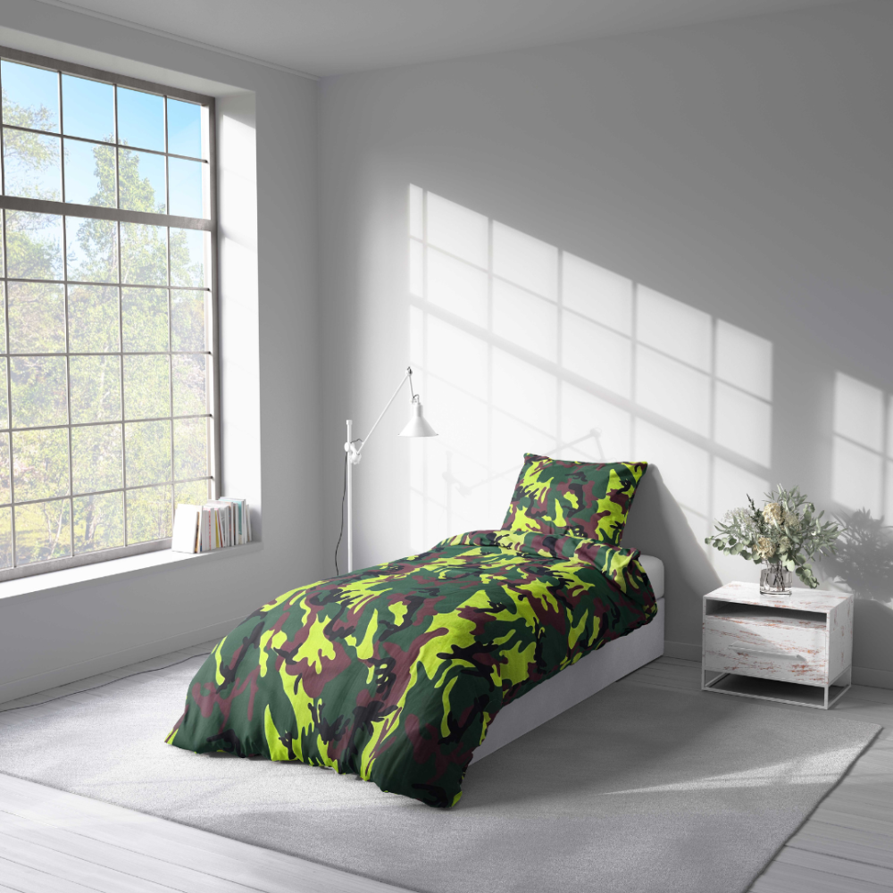 Vienvietīgas gultas veļas komplekti "Camouflage". Bērnu gultas veļa, 140x200 cm, 160x200 cm
