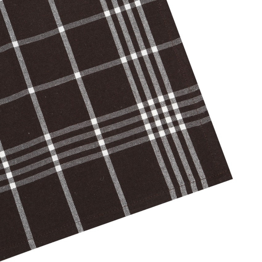 Virtuves dvieļi „Espresso Kitchen Towel“. Virtuves dvieļi. Brūns rūtains virtuves dvielis ar kontrastējošām baltām līnijām Virtuves dvieļi „Espresso Kitchen Towel“. Virtuves dvieļi. Brūns rūtains virtuves dvielis ar kontrastējošām baltām līnijām