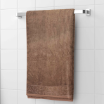 Vannas dvielis „Bamboo Brown“. Dvieļi, 50x100 cm, 70x140 cm. Brūns dvielis, kas izgatavots no bambusa un kokvilnas, apvienojot komfortu un videi draudzīgus materiālus.