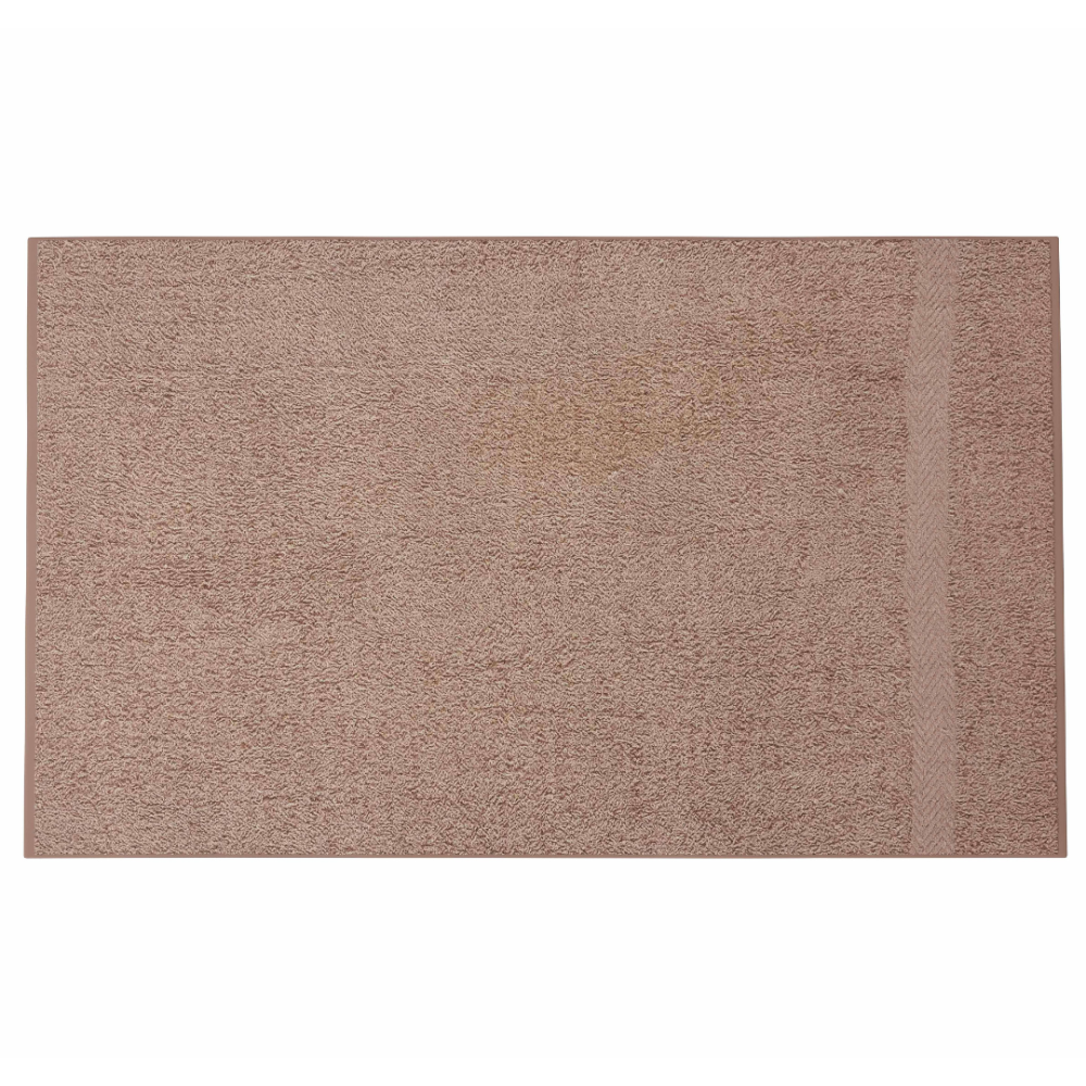 Vannas dvielis „Brown Economic Towel“. Dvieļi, 60x35 cm, 100x45 cm. Minimālisma brūna dvieļa dizains ar faktūrētu virsmu