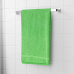 Vannas dvielis „Green Economic Towel“. Dvieļi, 60x35 cm, 100x45 cm. Spilgti zaļš dvielis ar minimālistisku joslu apakšā