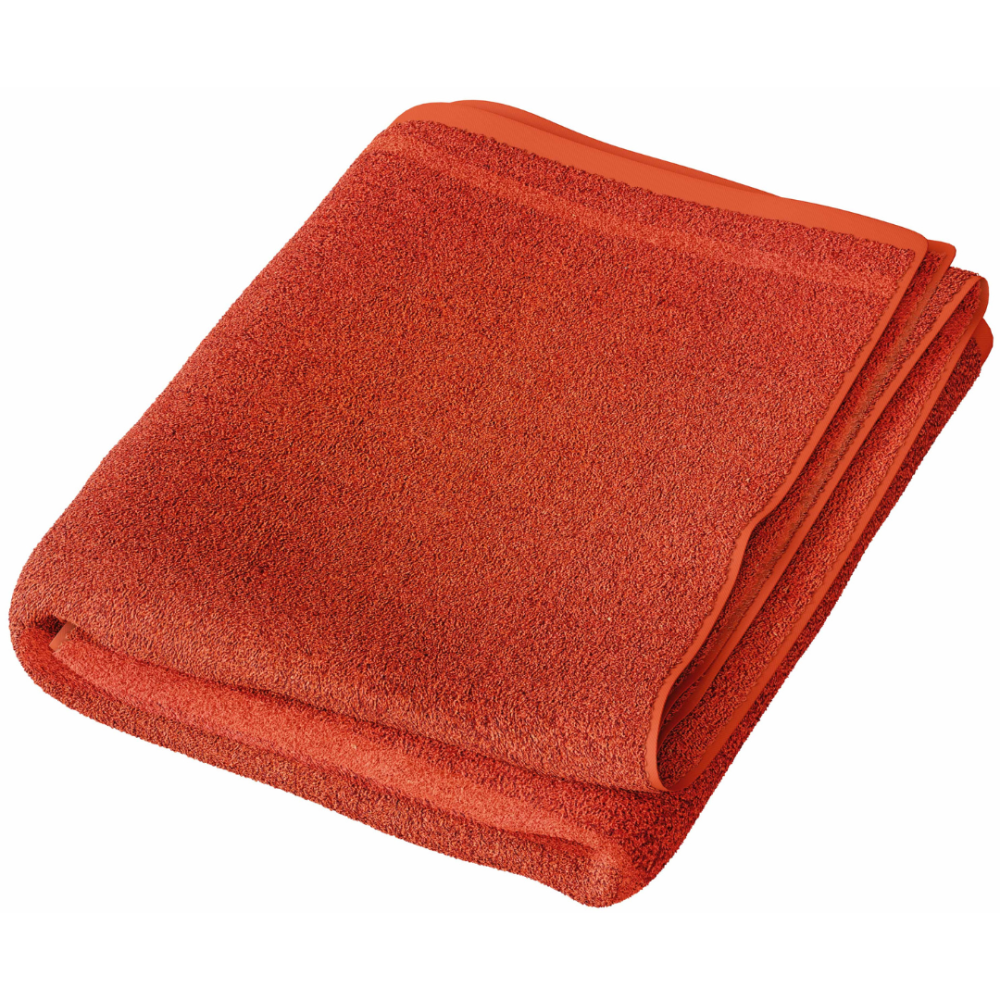Vannas dvielis „Orange Economic Towel“. Dvieļi, 60x35 cm, 100x45 cm. Oranžs dvielis ar smalku ornamentu apakšā.