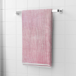 Vannas dvielis „Pink Lines“. Dvieļi, 70x140 cm. Elegants gaiši rozā dvielis ar baltām līnijām, kas piešķir izsmalcinātību.
