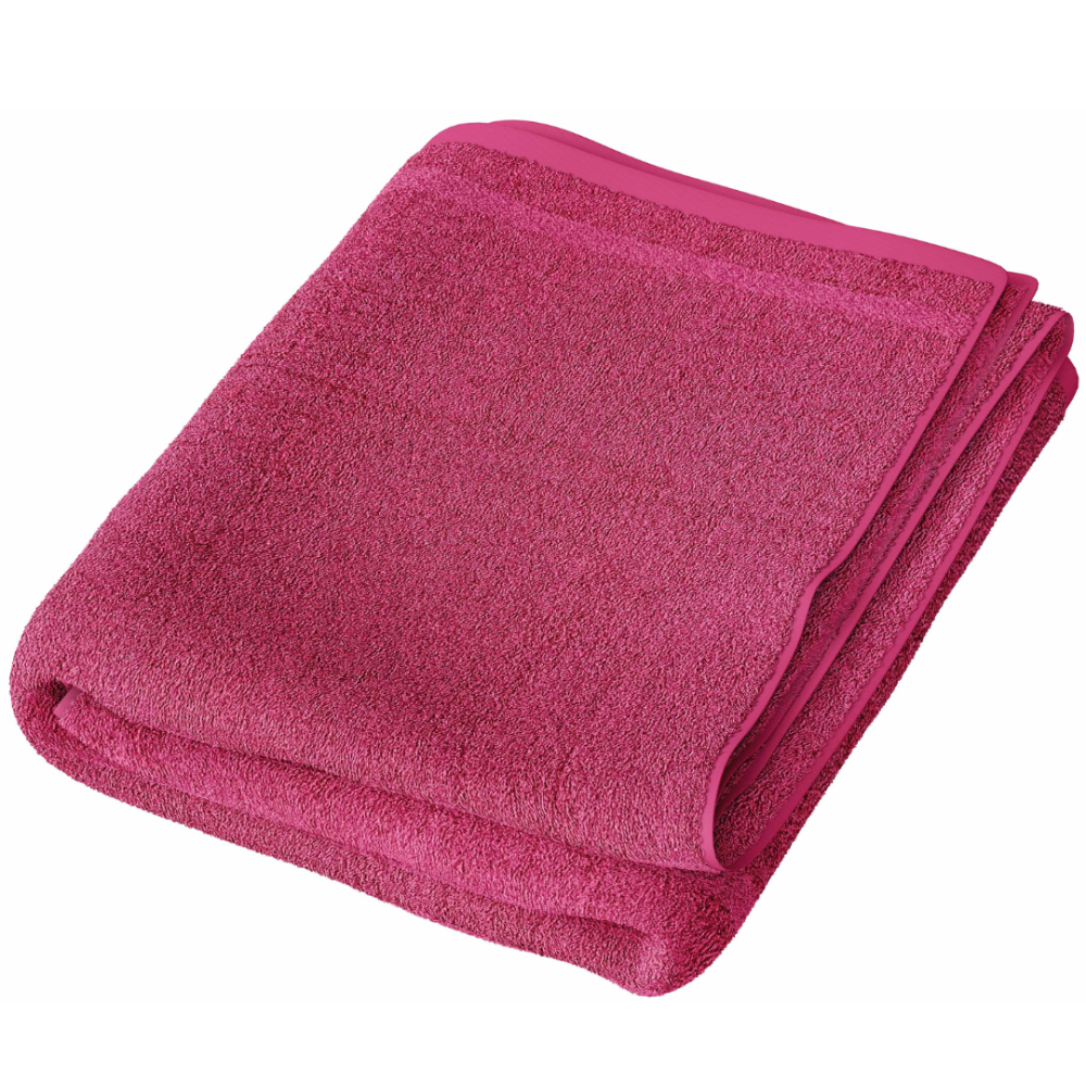 Vannas dvielis „Raspberry Economic Towel“. Dvieļi, 60x35 cm, 100x45 cm. Rozā dvielis vienkrāsains ar tīru dizainu
