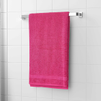 Vannas dvielis „Raspberry Economic Towel“. Dvieļi, 60x35 cm, 100x45 cm. Rozā dvielis ar nedaudz biezāku joslu apakšā
