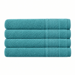Vannas dvielis „Royal Turquoise towel“, 70x140 cm. Tirkīza krāsas vannas dvielis ar smalku reljefu rakstu.