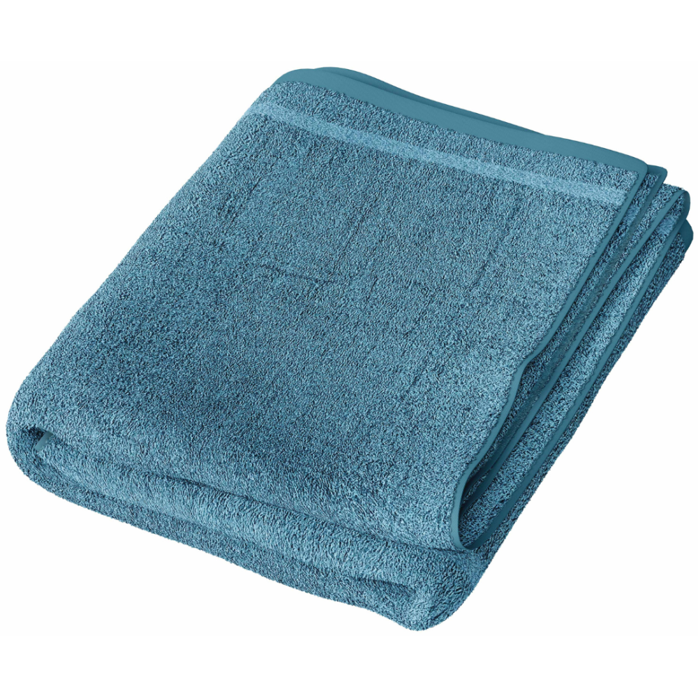 Vannas dvielis „Waterloo Economic Towel“. Dvieļi, 60x35 cm, 100x45 cm. Viegli zils un mirdzošs dvielis bez rakstiem