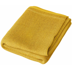 Vannas dvielis „Yellow Economic Towel“. Dvieļi, 60x35 cm, 100x45 cm. Oranžs dvielis bez rakstiem vienkrāsainā dizainā